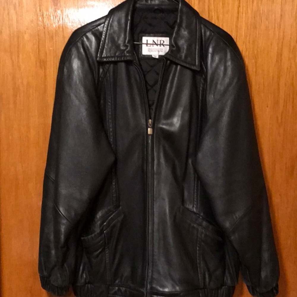 LNR Ladies Leather Bomber Jacket Size Small